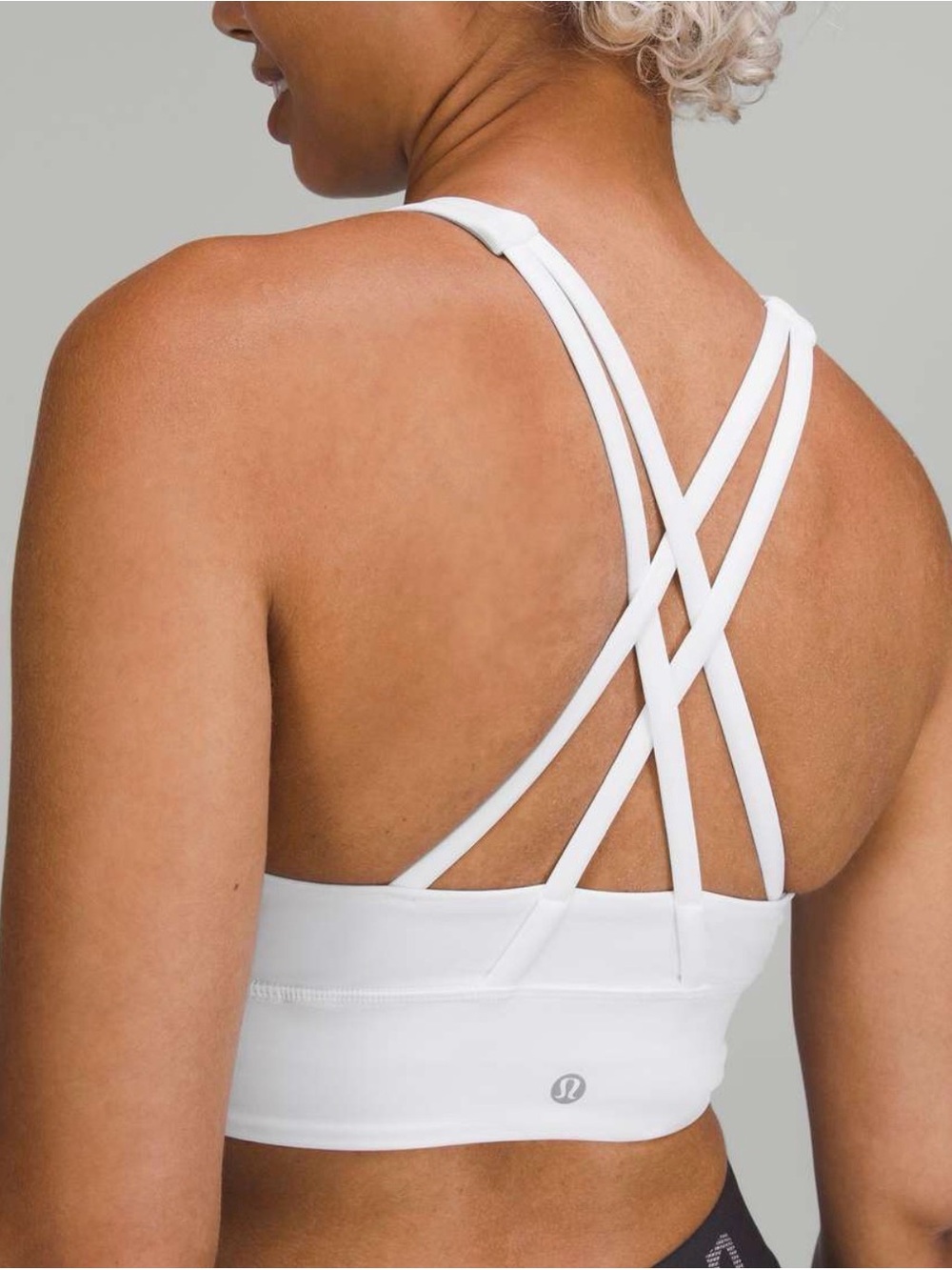 lululemon athletica White Crisscross Strappy Sports Bra